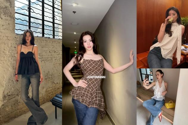 Hot Trend Hè 2026: Học Tiểu Vy, Anh Phạm Diện Áo Yếm Mix Quần Jeans Hack Dáng Cực Đỉnh & Sang Chảnh Hết Nấc | Kaylin