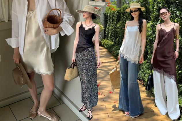 Hot Trend Lụa Viền Ren: 5 Công Thức "Giải Oan" Cho Áo Hai Dây Giúp Nàng Mặc Đẹp Sang Chảnh Mà Không Giống Đồ Ngủ | Kaylin